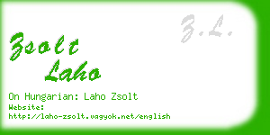 zsolt laho business card